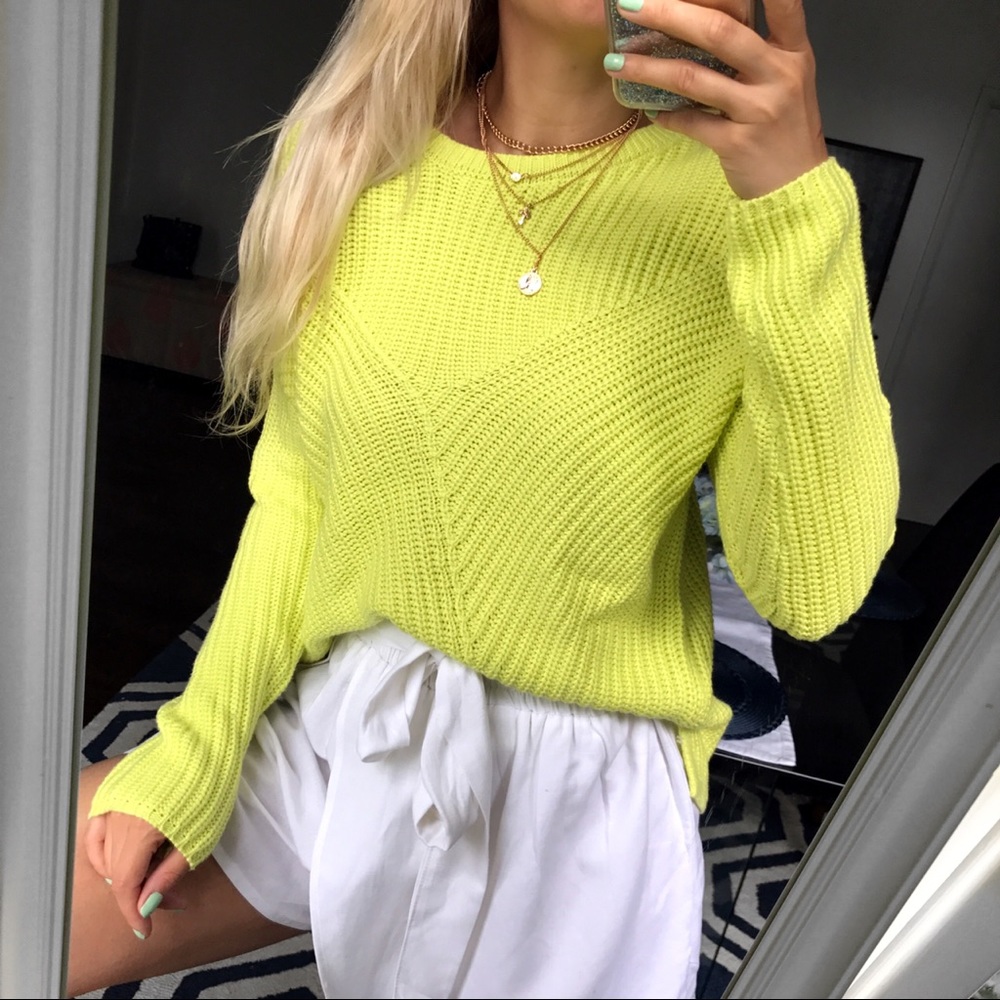 🆕 RACHEL ZOE CHUNKY LIME KNIT JUMPER!